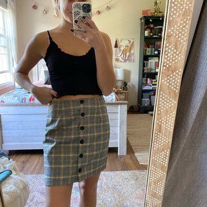 💖 3 for $35 NEW Forever 21 Plaid Button Front Mini Skirt